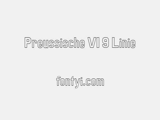 Preussische VI 9 Linie