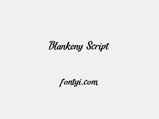 Blankeny Script