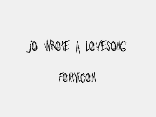 Jo_wrote_a_lovesong