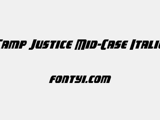 Camp Justice Mid-Case Italic
