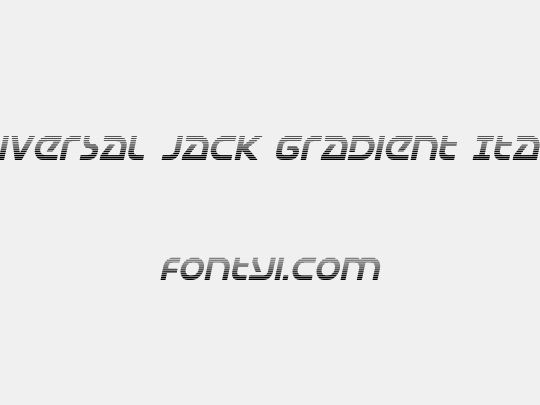 Universal Jack Gradient Italic