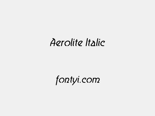 Aerolite Italic