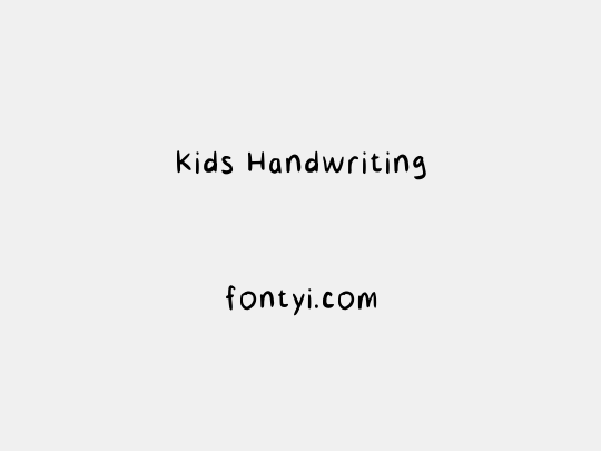 Kids Handwriting