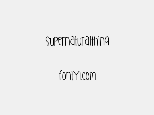 SupernaturalThing