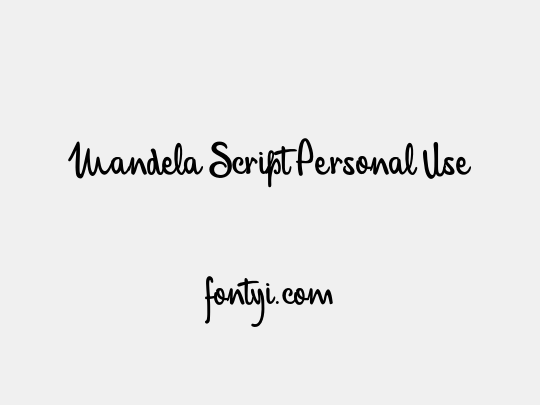 Mandela Script Personal Use