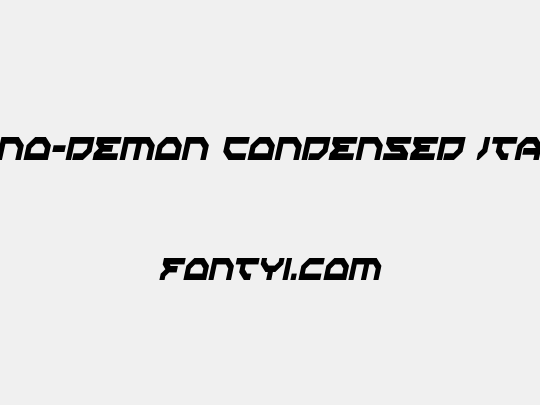 Xeno-Demon Condensed Italic