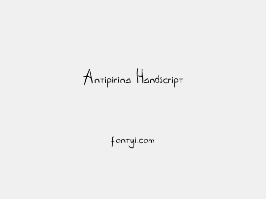 Antipirina Handscript