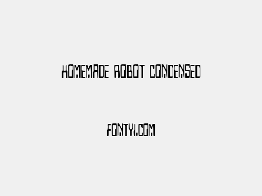 Homemade Robot Condensed