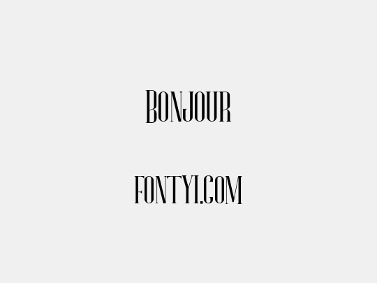 Bonjour