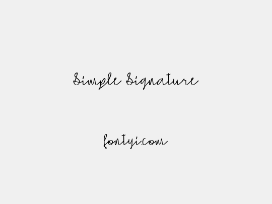 Simple Signature