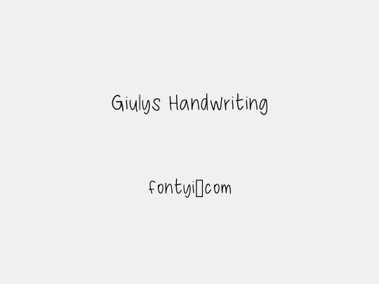 Giulys Handwriting