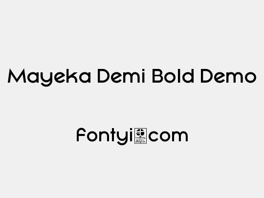 Mayeka Demi Bold Demo