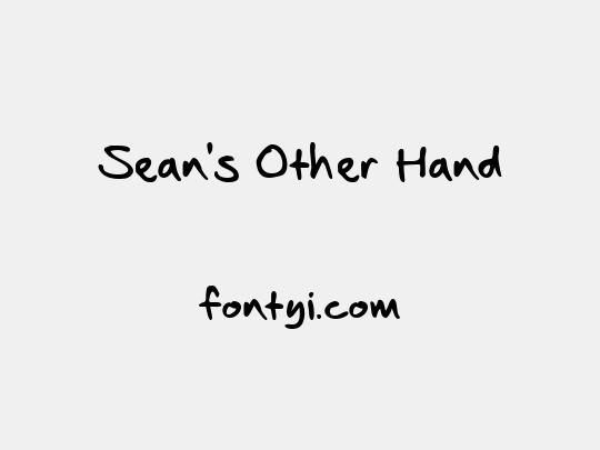 Sean's Other Hand