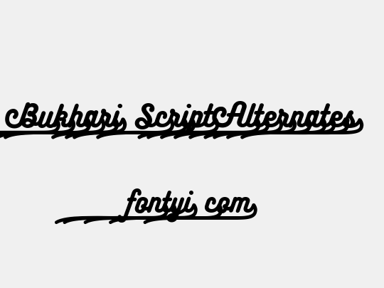 Bukhari Script Alternates
