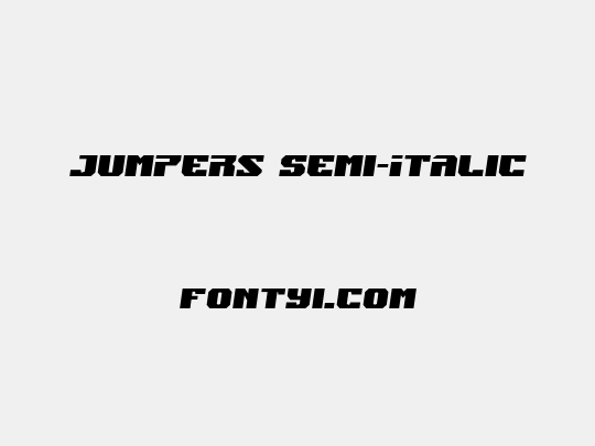 Jumpers Semi-Italic