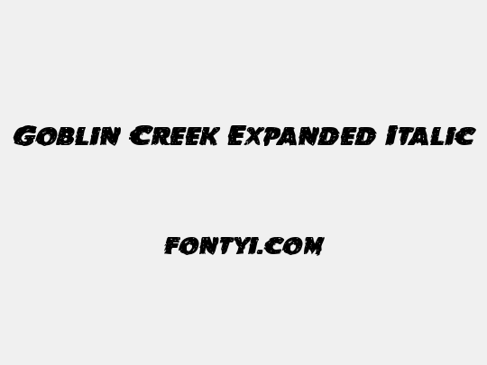 Goblin Creek Expanded Italic