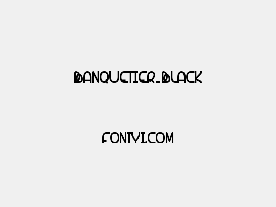 Banquetier-Black