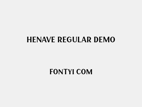 HENAVE Regular DEMO
