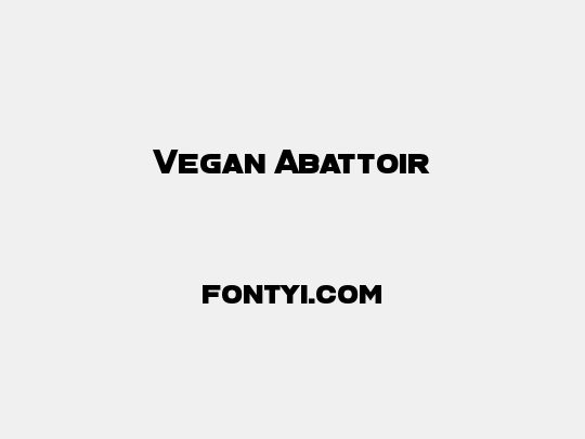 Vegan Abattoir