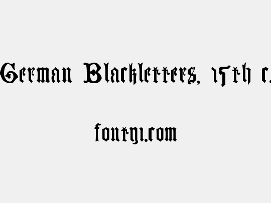 German Blackletters, 15th c.