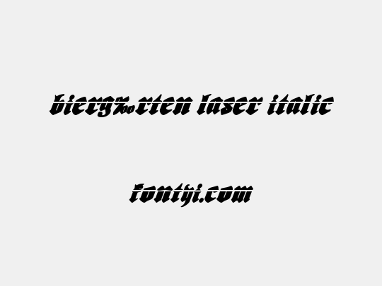Bierg‰rten Laser Italic