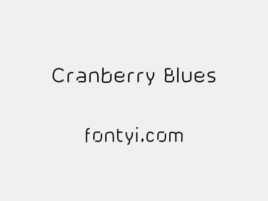 Cranberry Blues