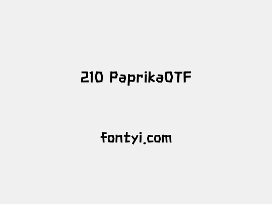 210 PaprikaOTF
