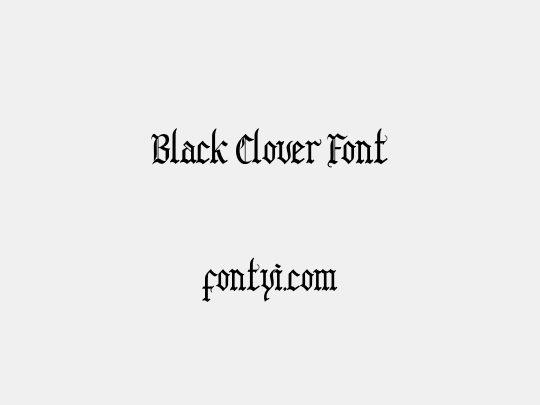 Black Clover Font
