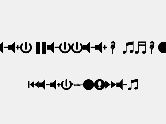 font bottons music