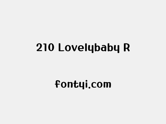 210 Lovelybaby R