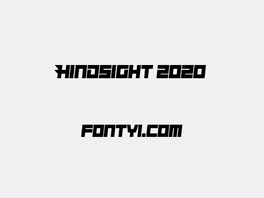 Hindsight 2020