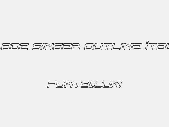 Blade Singer Outline Italic