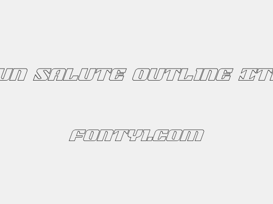 21 Gun Salute Outline Italic