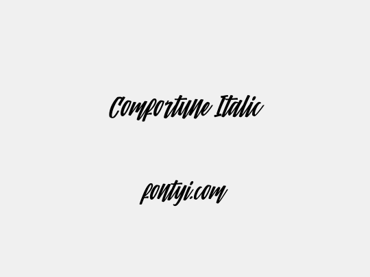 Comfortune Italic
