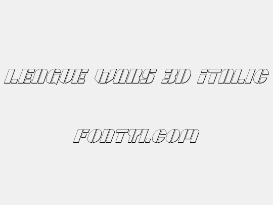 League Wars 3D Italic