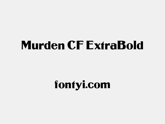 Murden CF ExtraBold