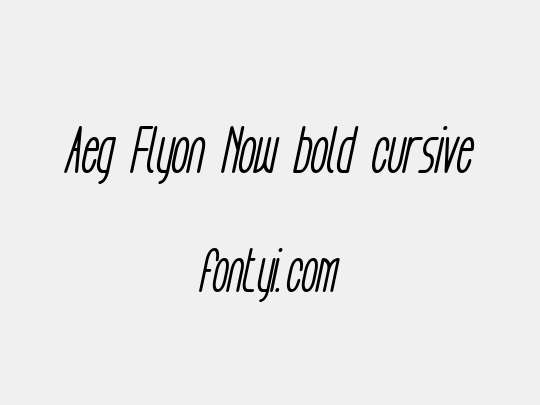 Aeg Flyon Now bold cursive