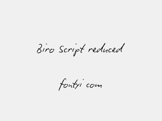 Biro Script reduced