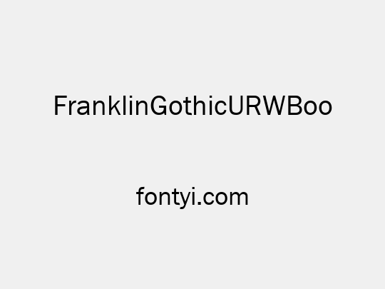 FranklinGothicURWBoo