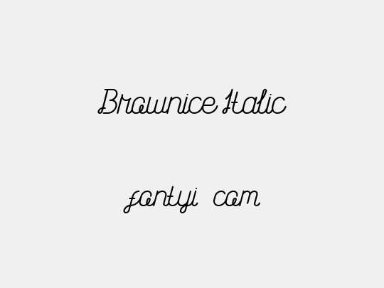 Brownice Italic