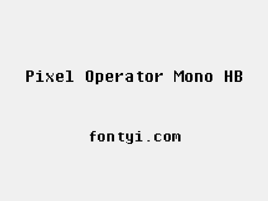 Pixel Operator Mono HB