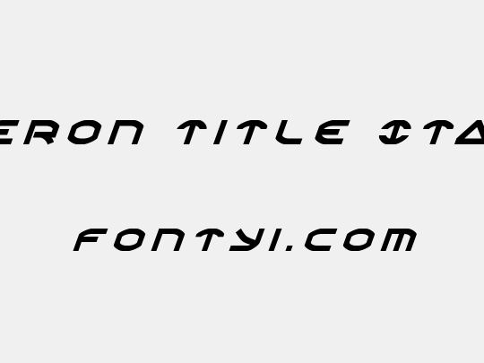 Oberon Title Italic