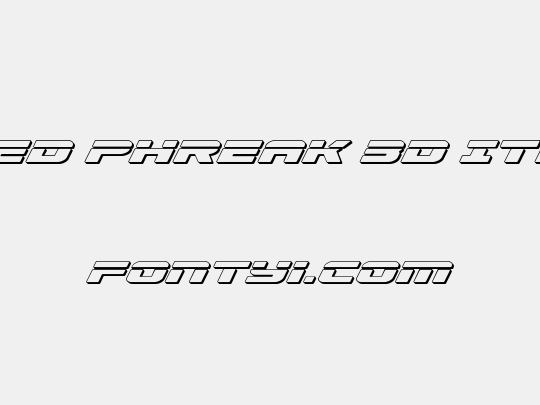 Speed Phreak 3D Italic