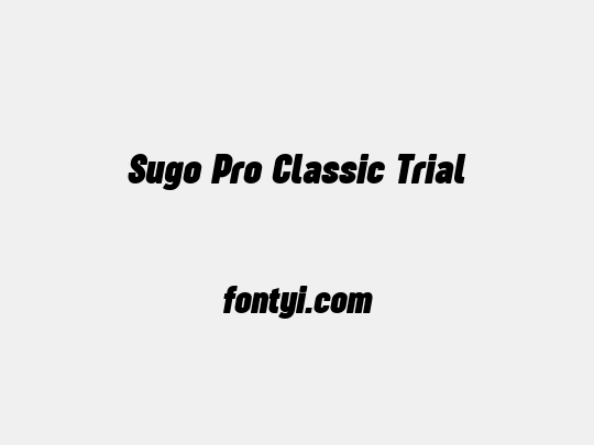 Sugo Pro Classic Trial