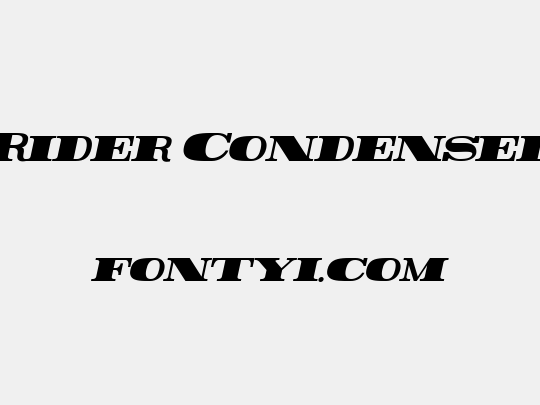 Rider Condensed