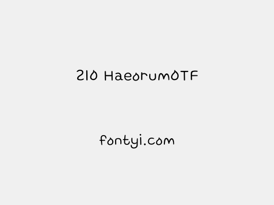 210 HaeorumOTF