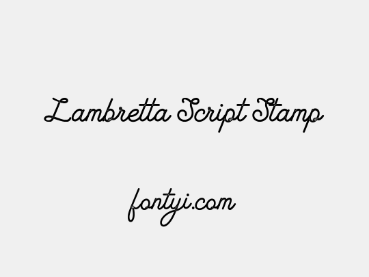 Lambretta Script Stamp