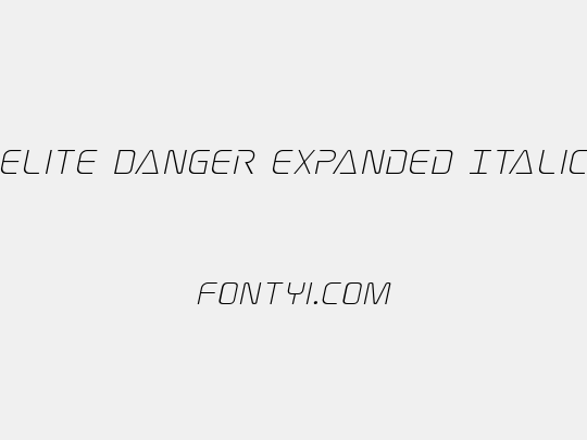 Elite Danger Expanded Italic