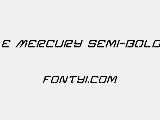 Miracle Mercury Semi-Bold Italic