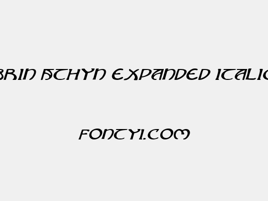 Brin Athyn Expanded Italic